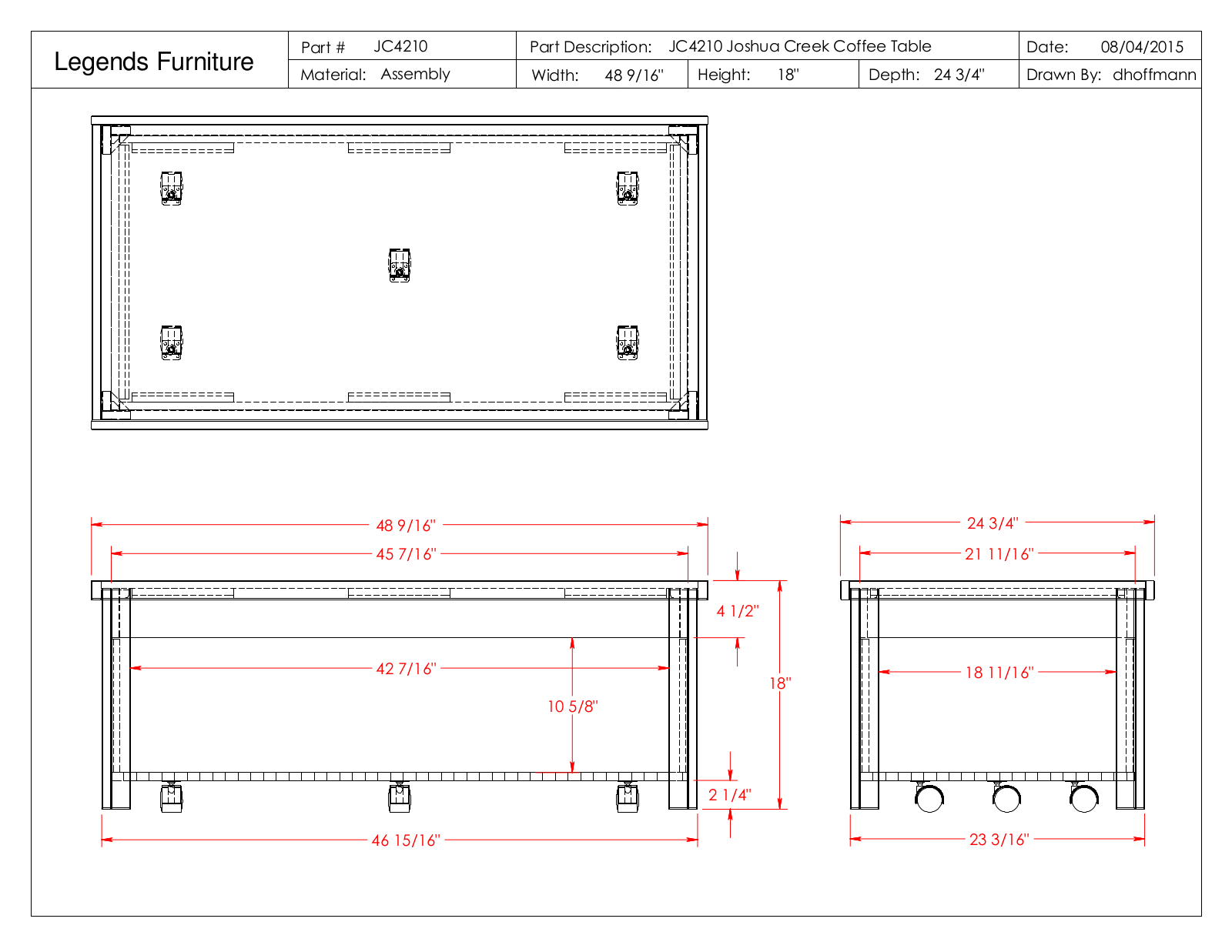 Legends Furniture JC4210 Specs