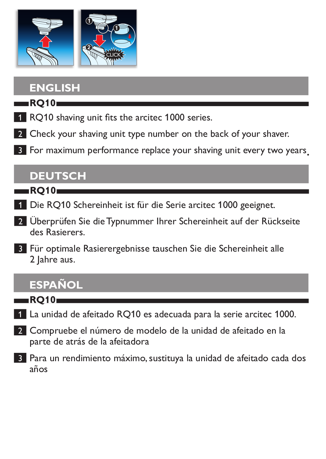 Philips RQ10 User Guide