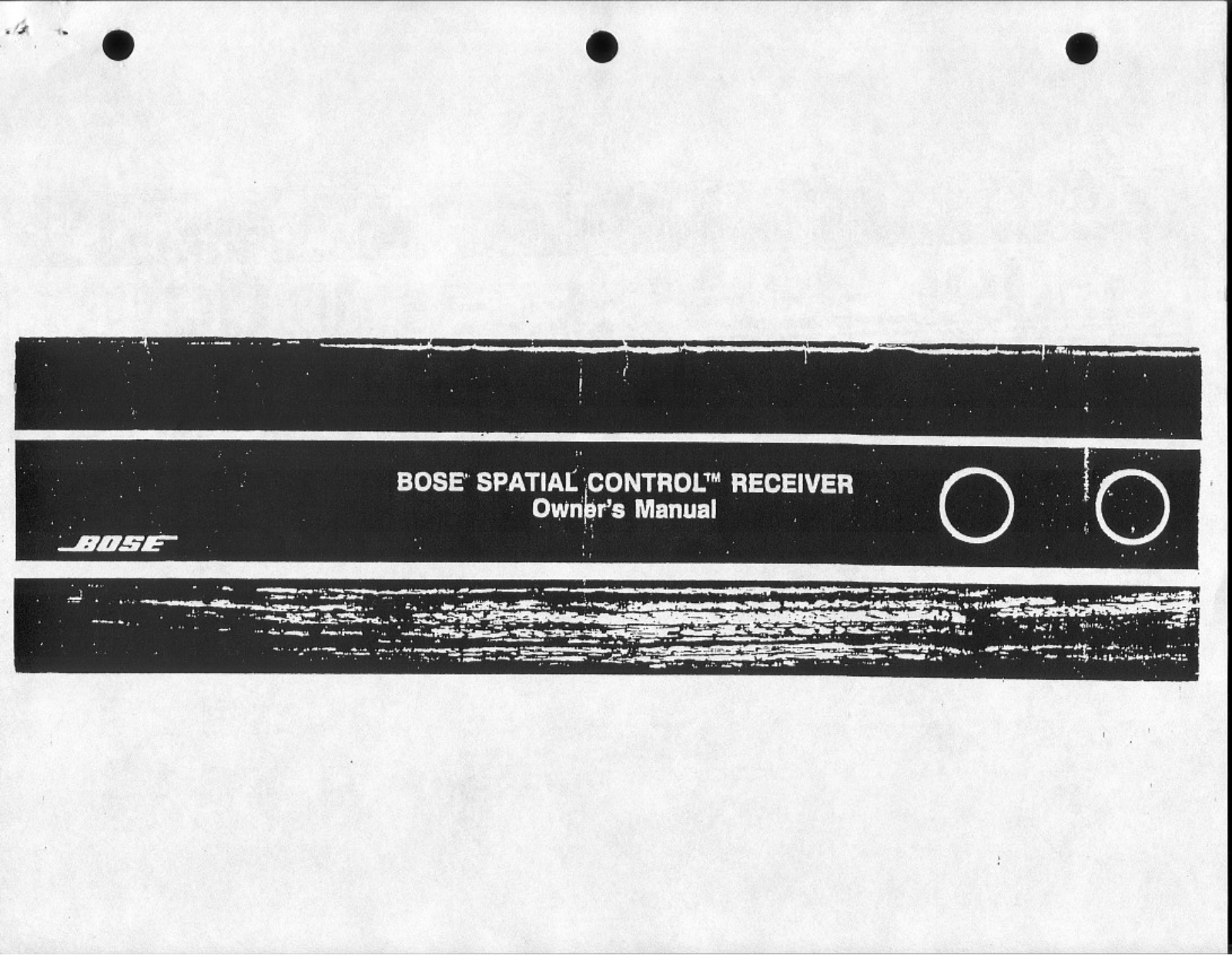 Bose Spatial Control Owner's Manual