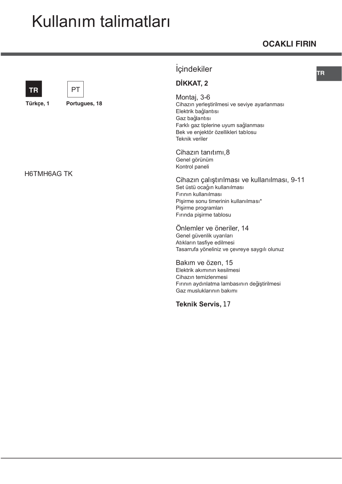 Hotpoint Ariston H6TMH6AG User Manual