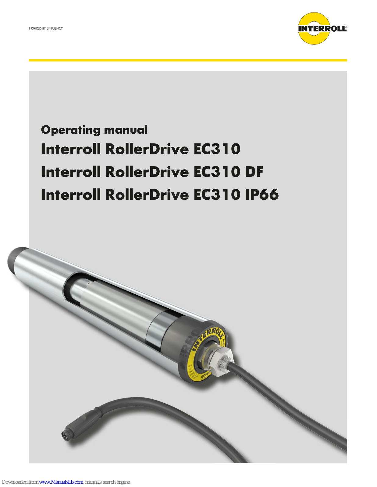 Interroll RollerDrive EC310, RollerDrive EC310 DF, RollerDrive EC310 IP66, RollerDrive EC5000 AI, RollerDrive EC5000 BI Operating Manual