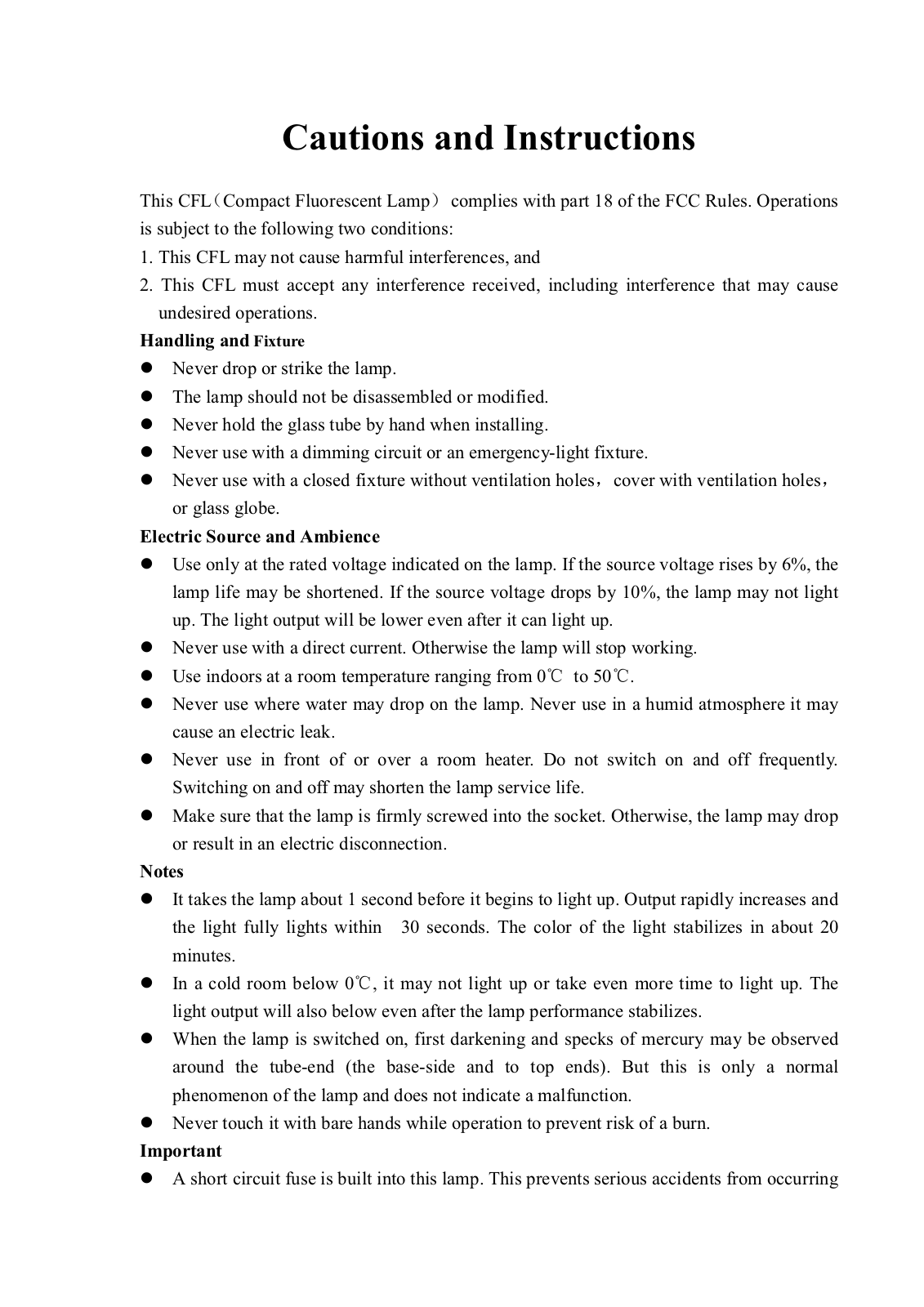 Lapin Lighting Technology LP61S Users Manual