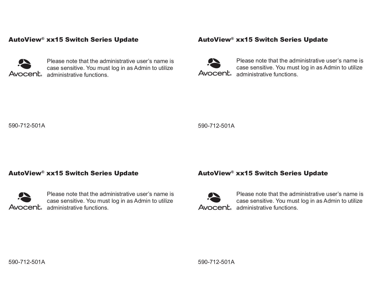 Avocent AutoView xx15 User Manual