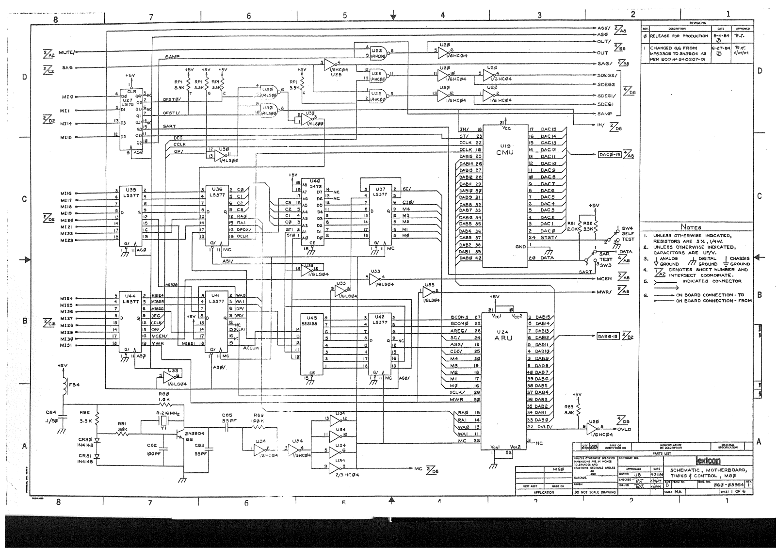 Lexicon PCM60 Service Manual