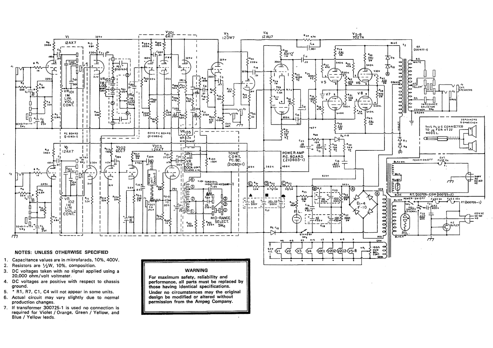 Ampeg v 4 schematic