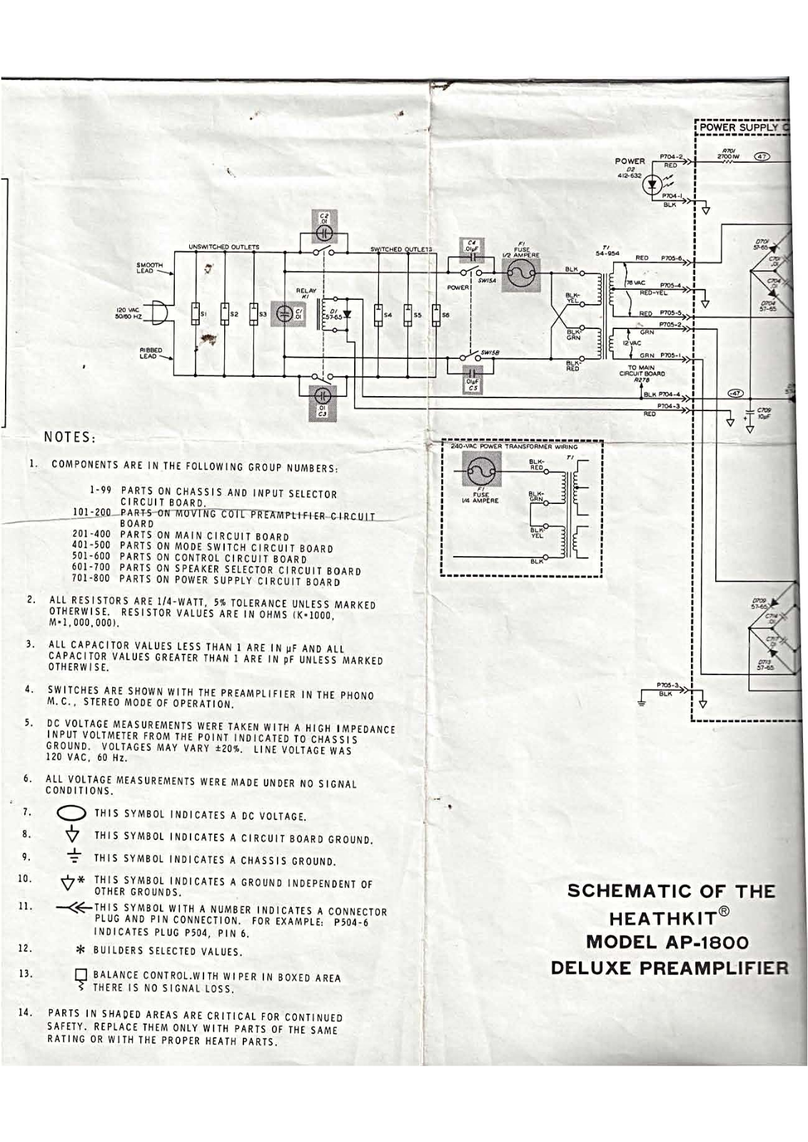 Heathkit AP-1800 Schematic