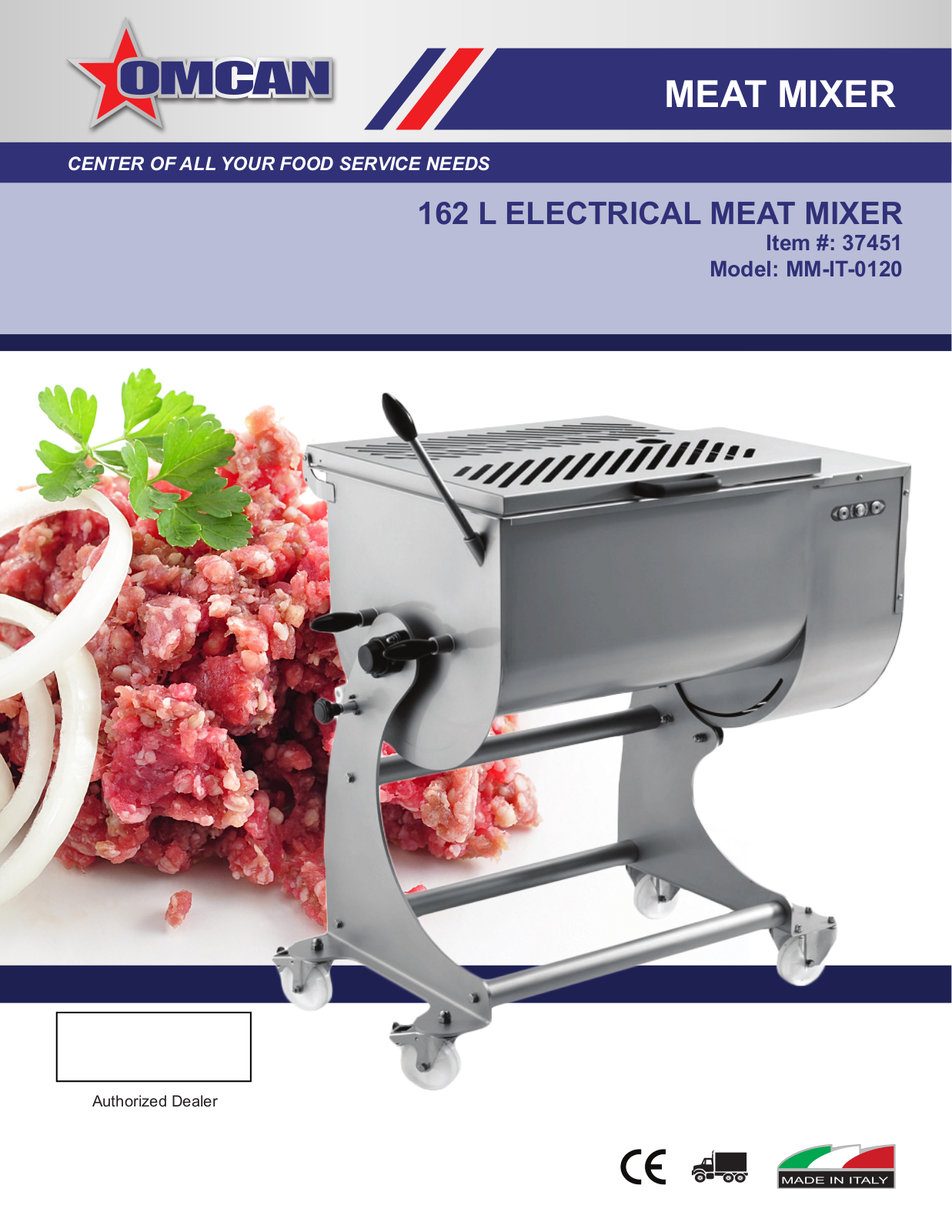 Omcan Food Machinery MM-IT-0120 User Manual