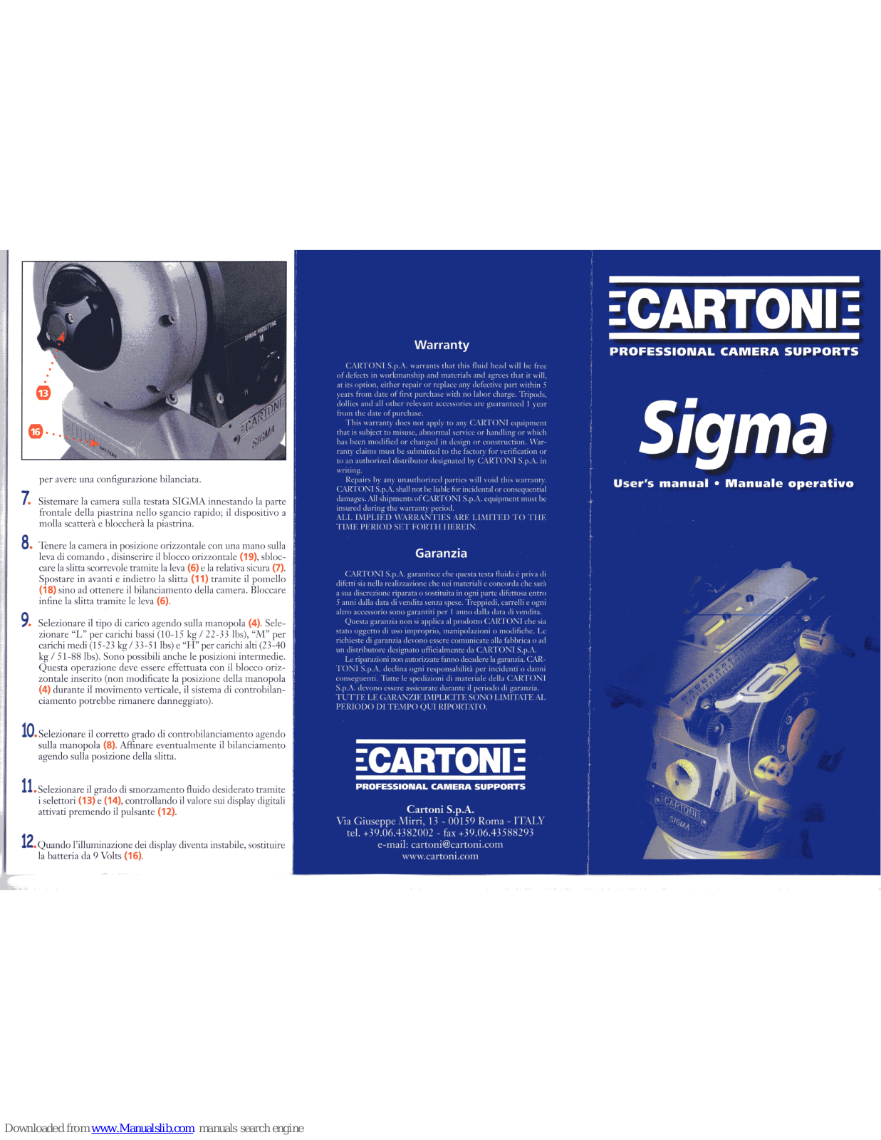 Cartoni Sigma User Manual