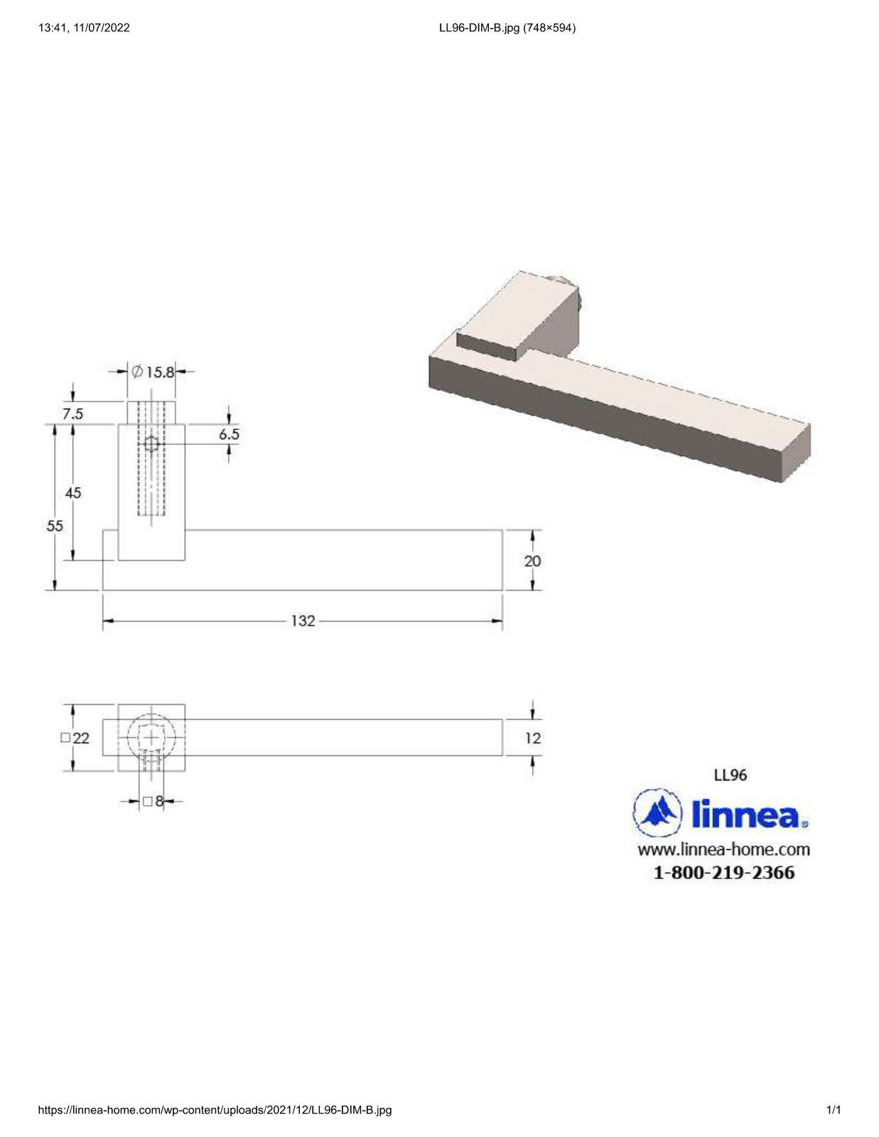 Linnea LNNE2138 Dimensions - ManualMachine.com