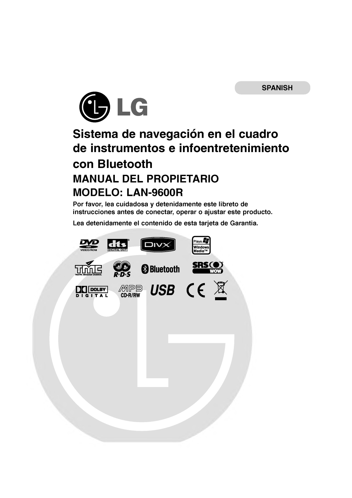 Lg LAN-9600R User Manual