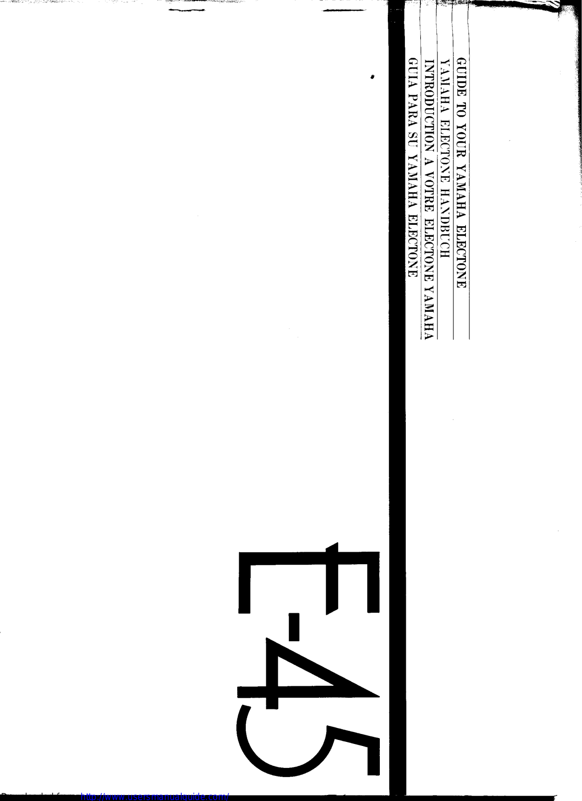 Yamaha Audio E-45 User Manual