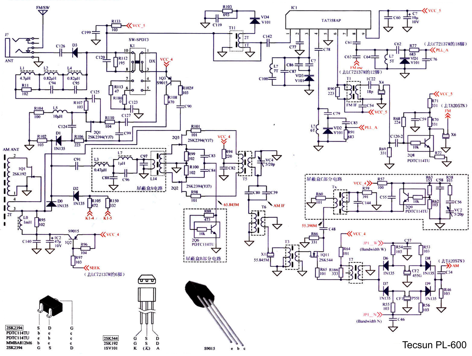 Tecsun PL-600 schematics