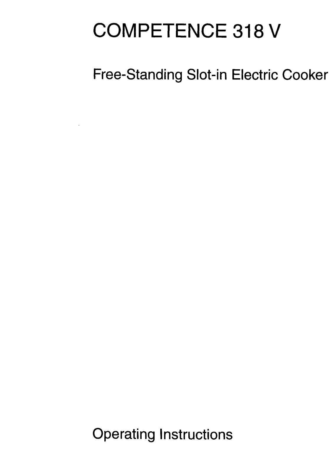 AEG-Electrolux 318V-WGB User Manual