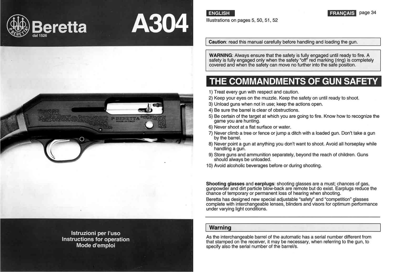 beretta a304 User Guide