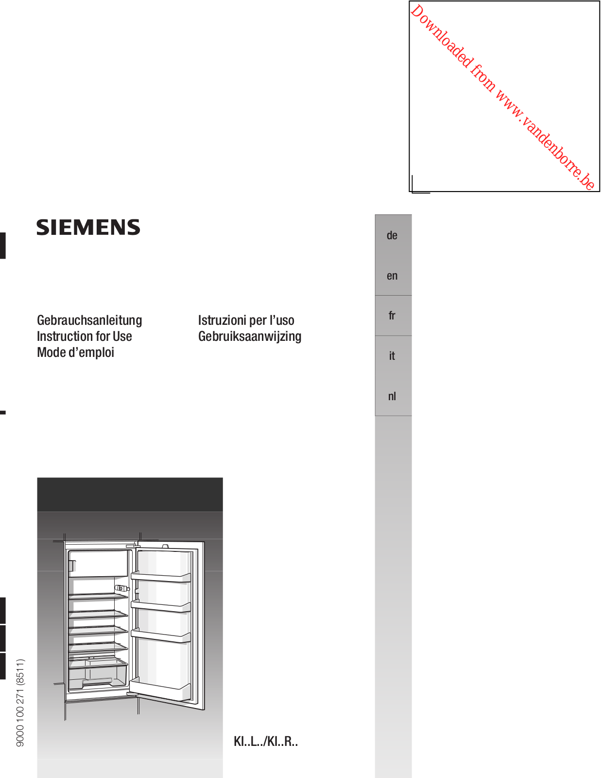 SIEMENS KI18RV60 User Manual