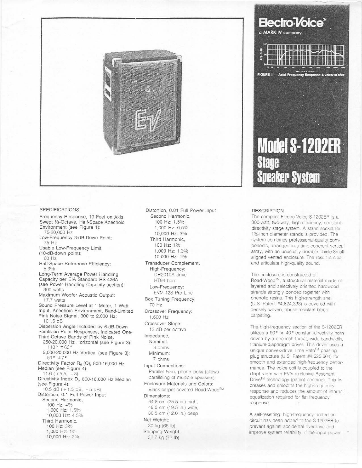 Electro-Voice S-1202ER User Manual