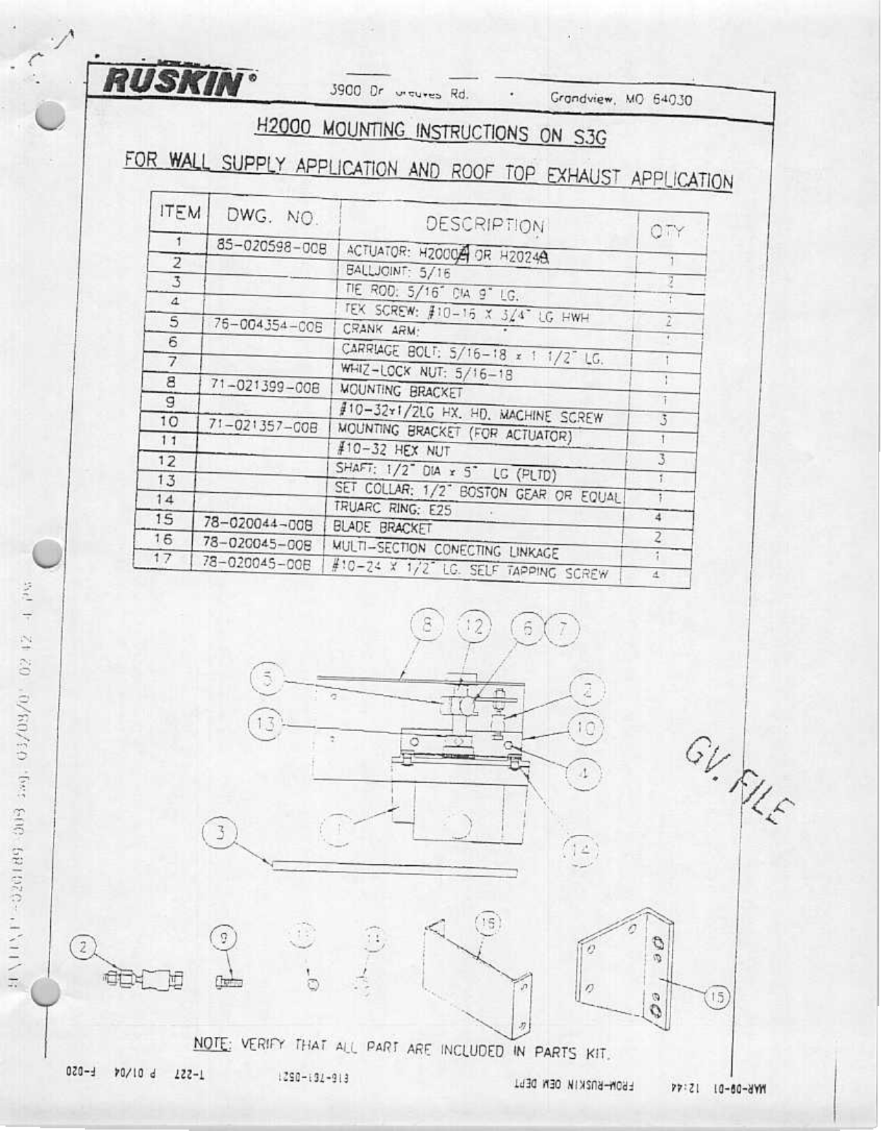 CaptiveAire H2000 Installation  Manual