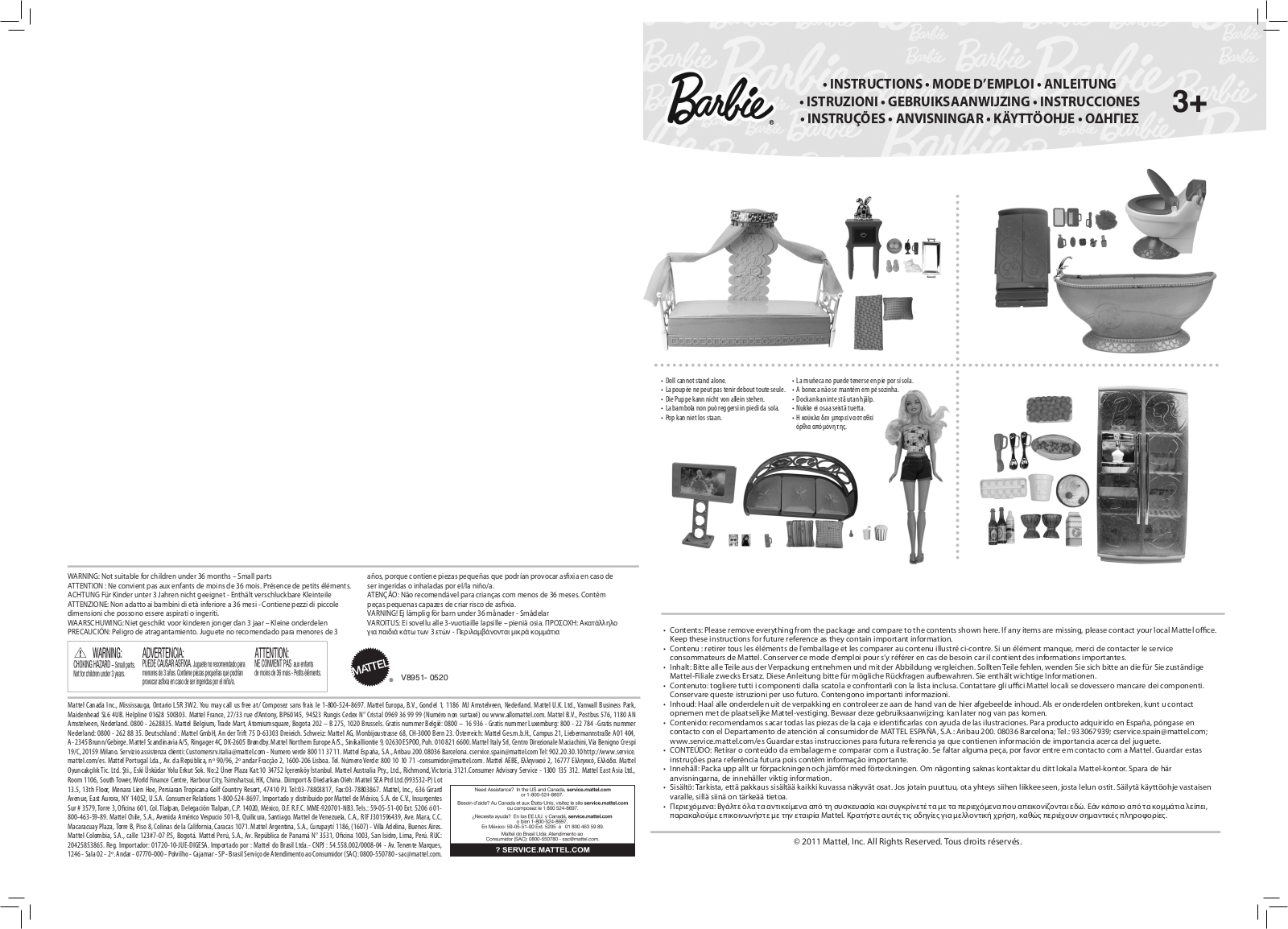 Fisher-Price V8951 Instruction Sheet