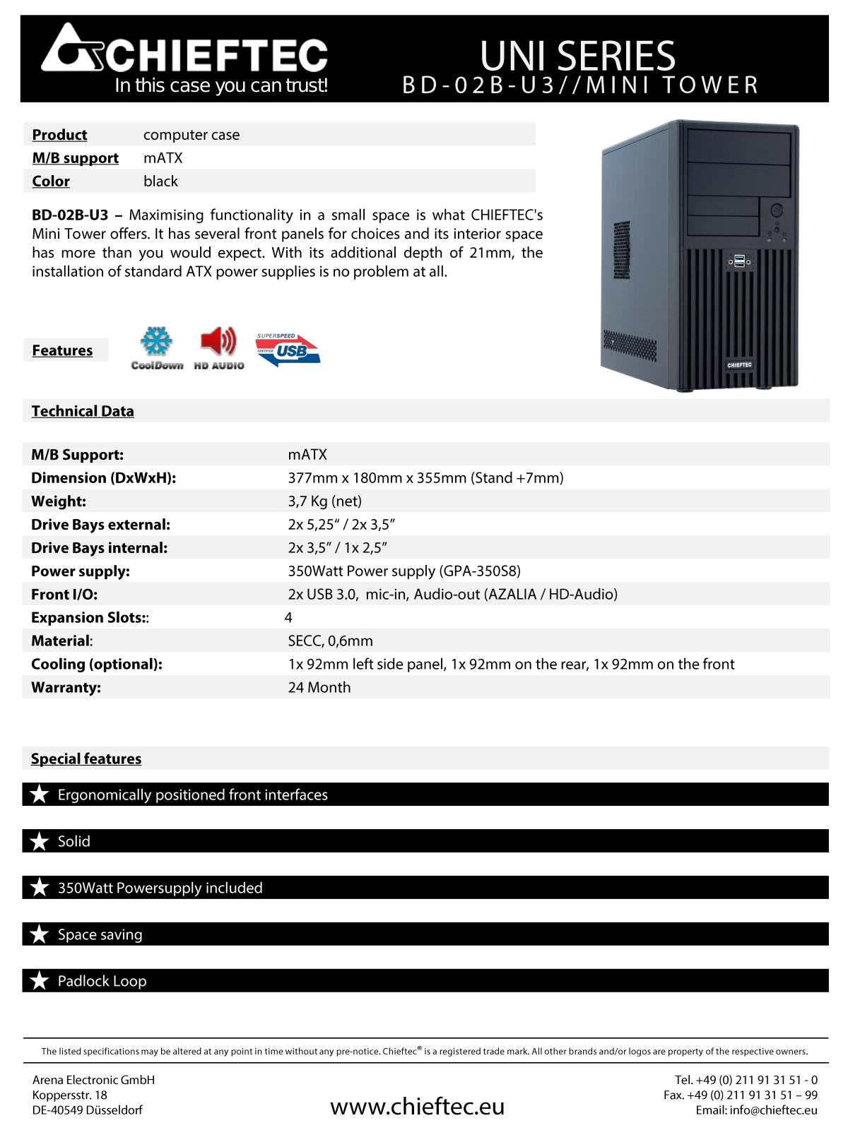 Chieftec BD-02B-B-U3 User Manual