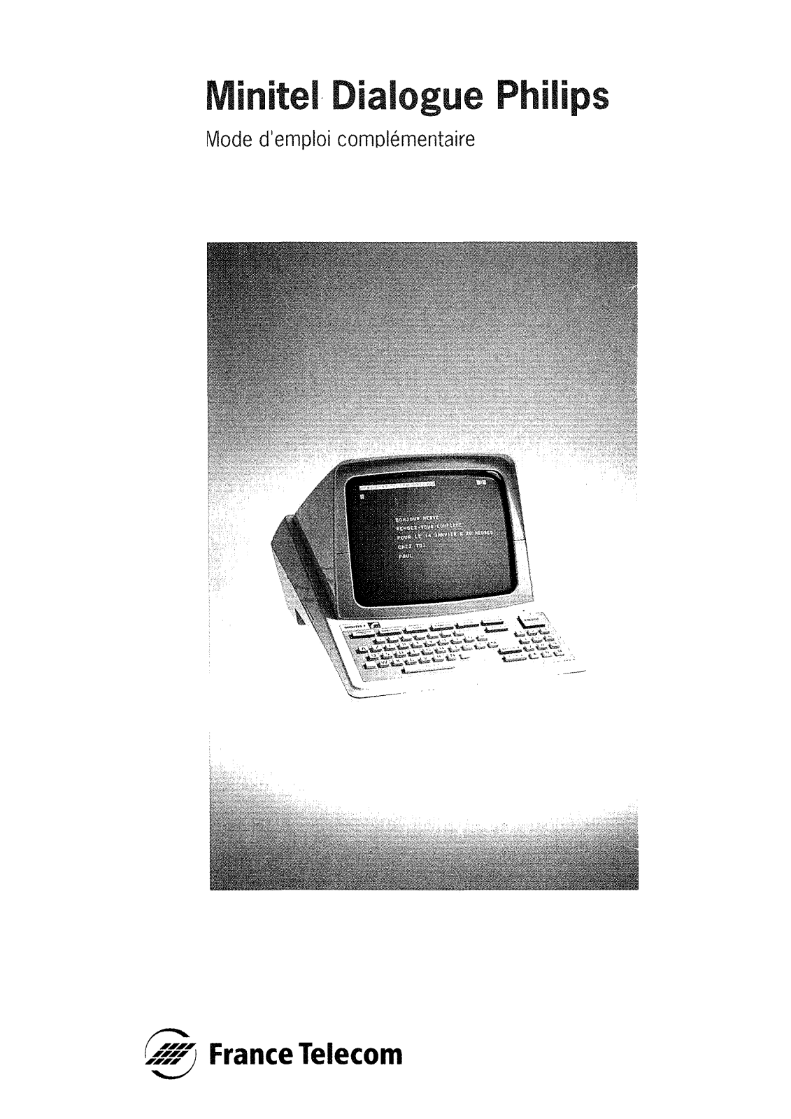 PHILIPS MINITEL DIALOGUE User Manual