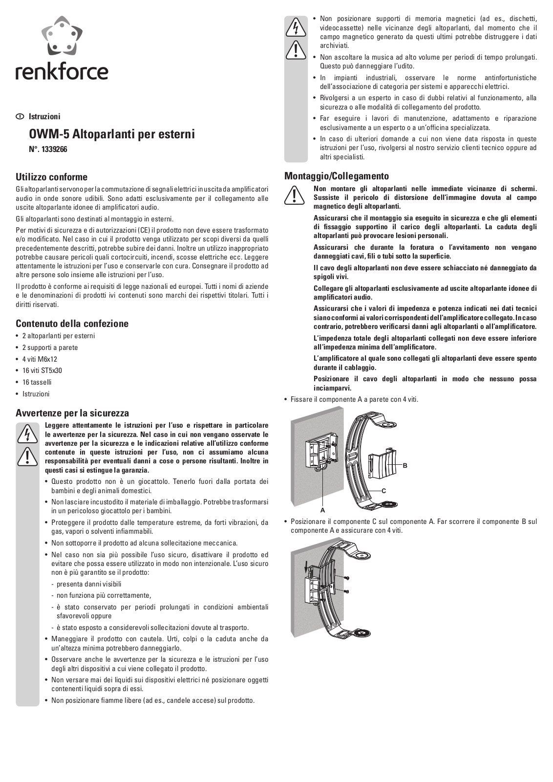 Renkforce OWM-5 Operating Instructions