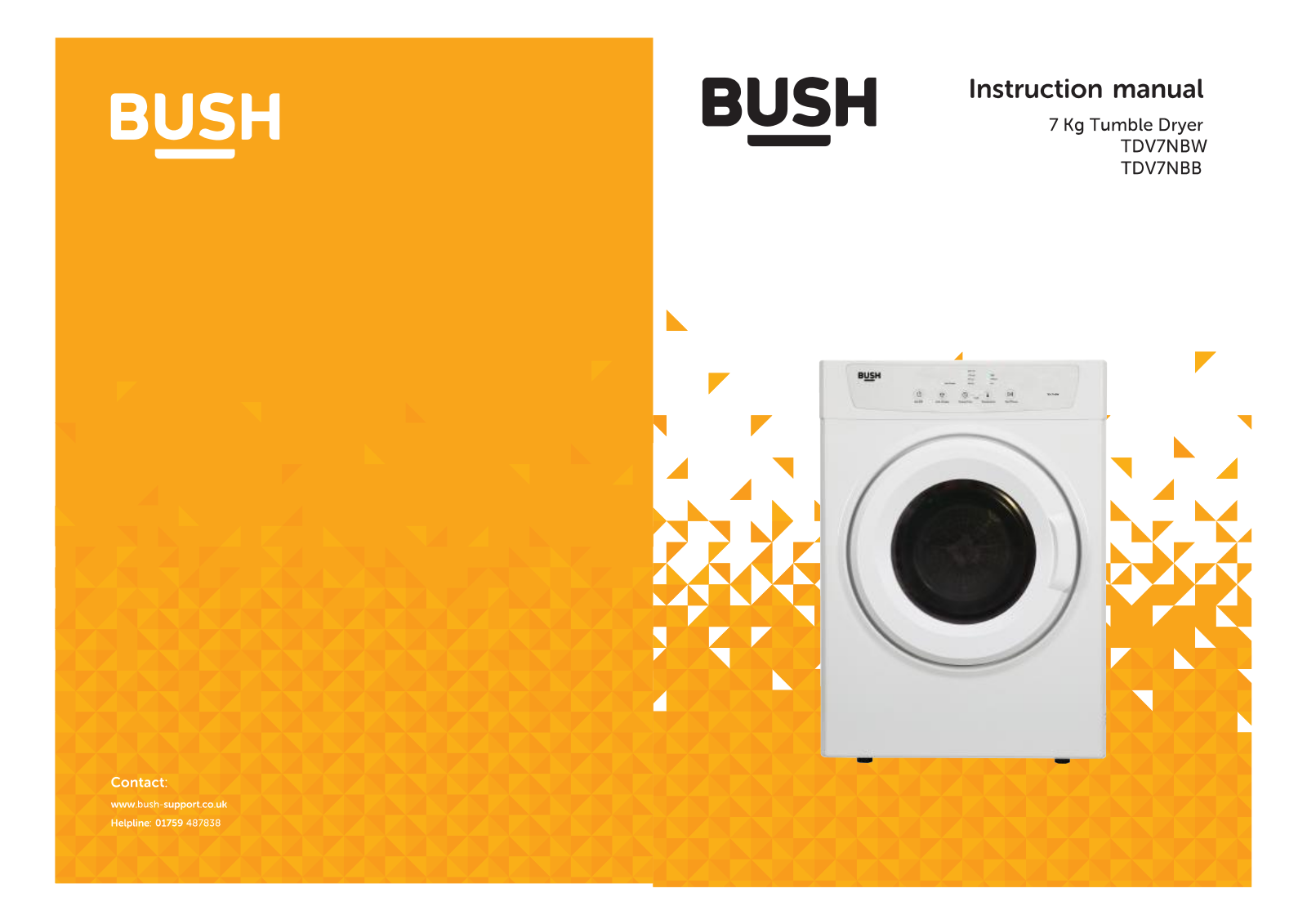 Bush TDV7NBB, TDV7NBW Instruction manual