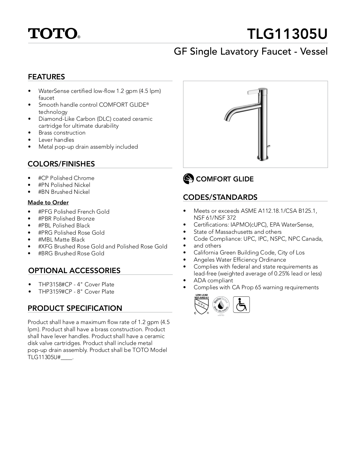 TOTO SBSA1677 Specifications - ManualMachine.com