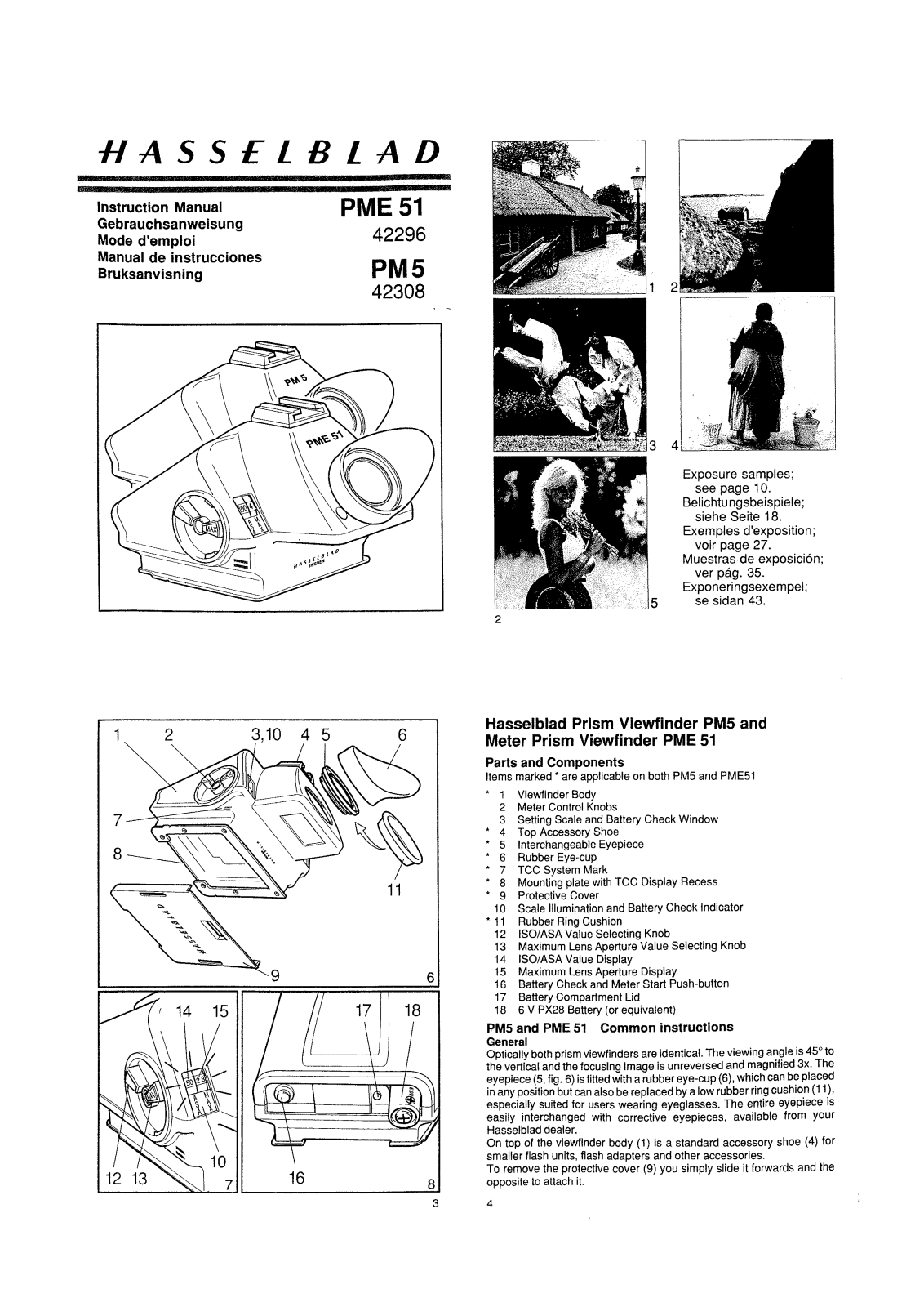 Hasselblad PME 51, PM5 Manual