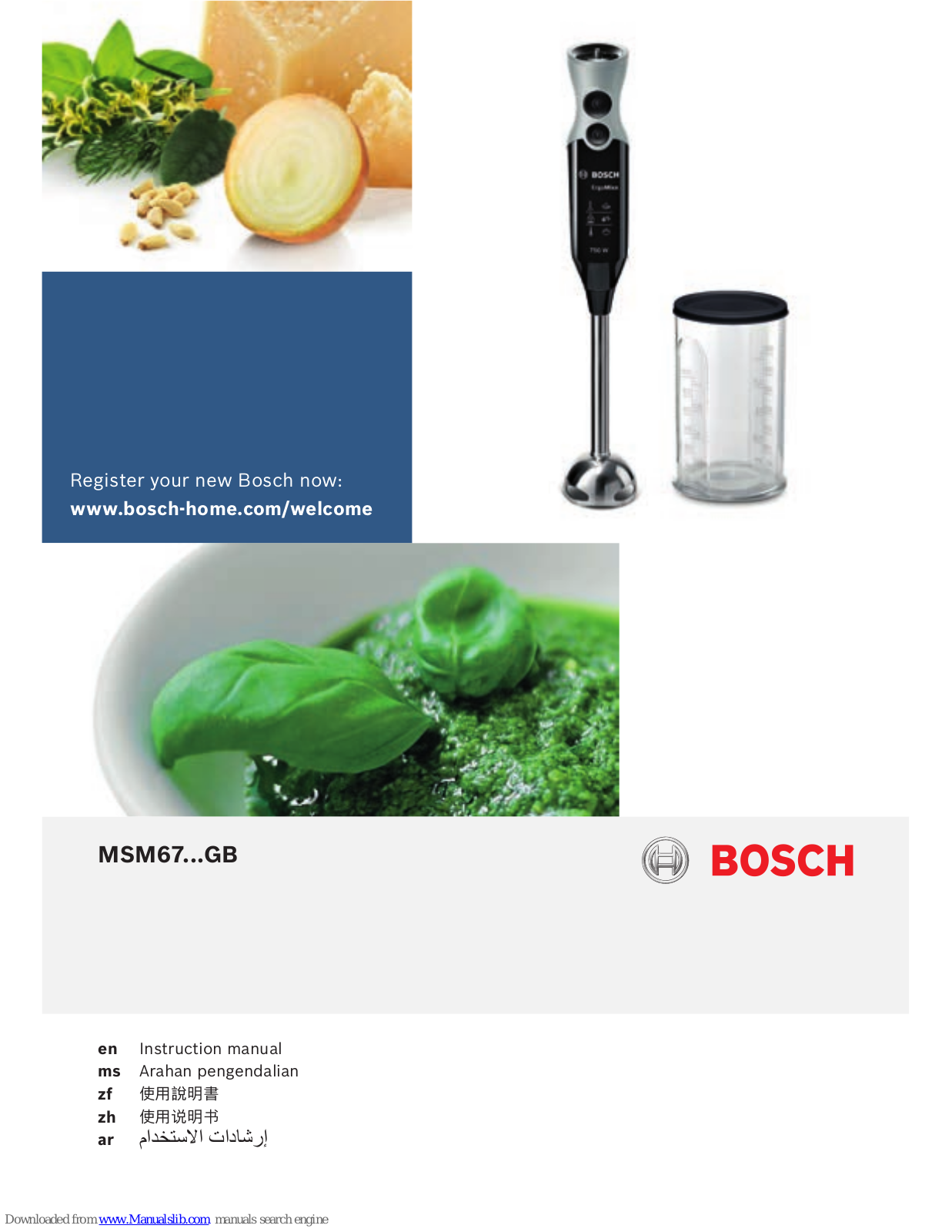 Bosch MSM67***GB, MSM64...GBMSM66...GB Instruction Manual