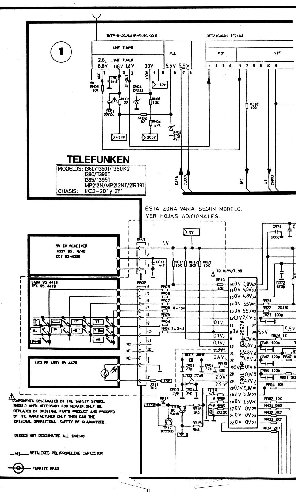 TELEFUNKEN MP212N, MP212NT Diagram