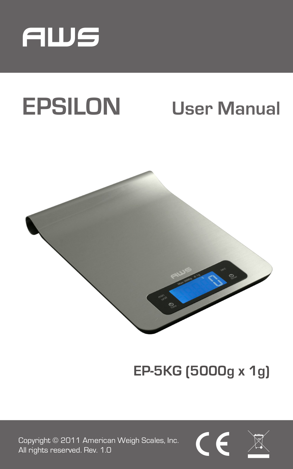 American Weigh Scales (AWS) EPSILON User Manual