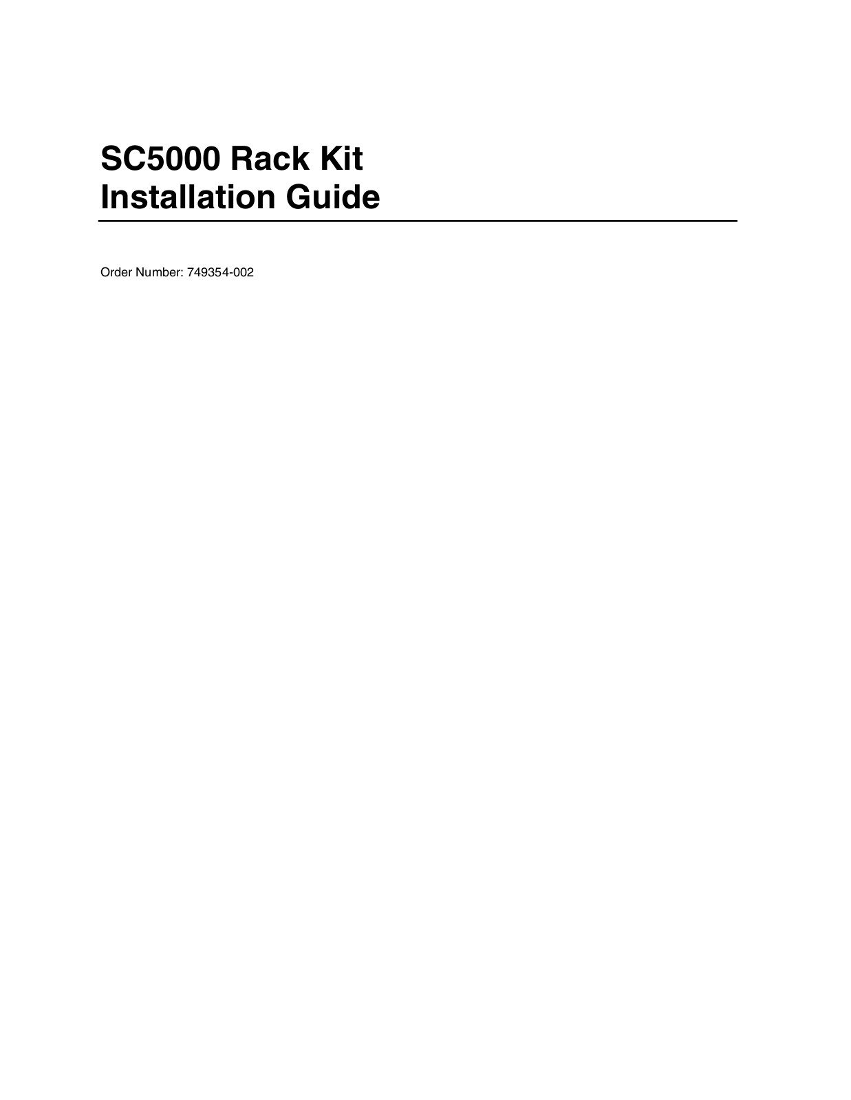 Intel SC5000 User Manual