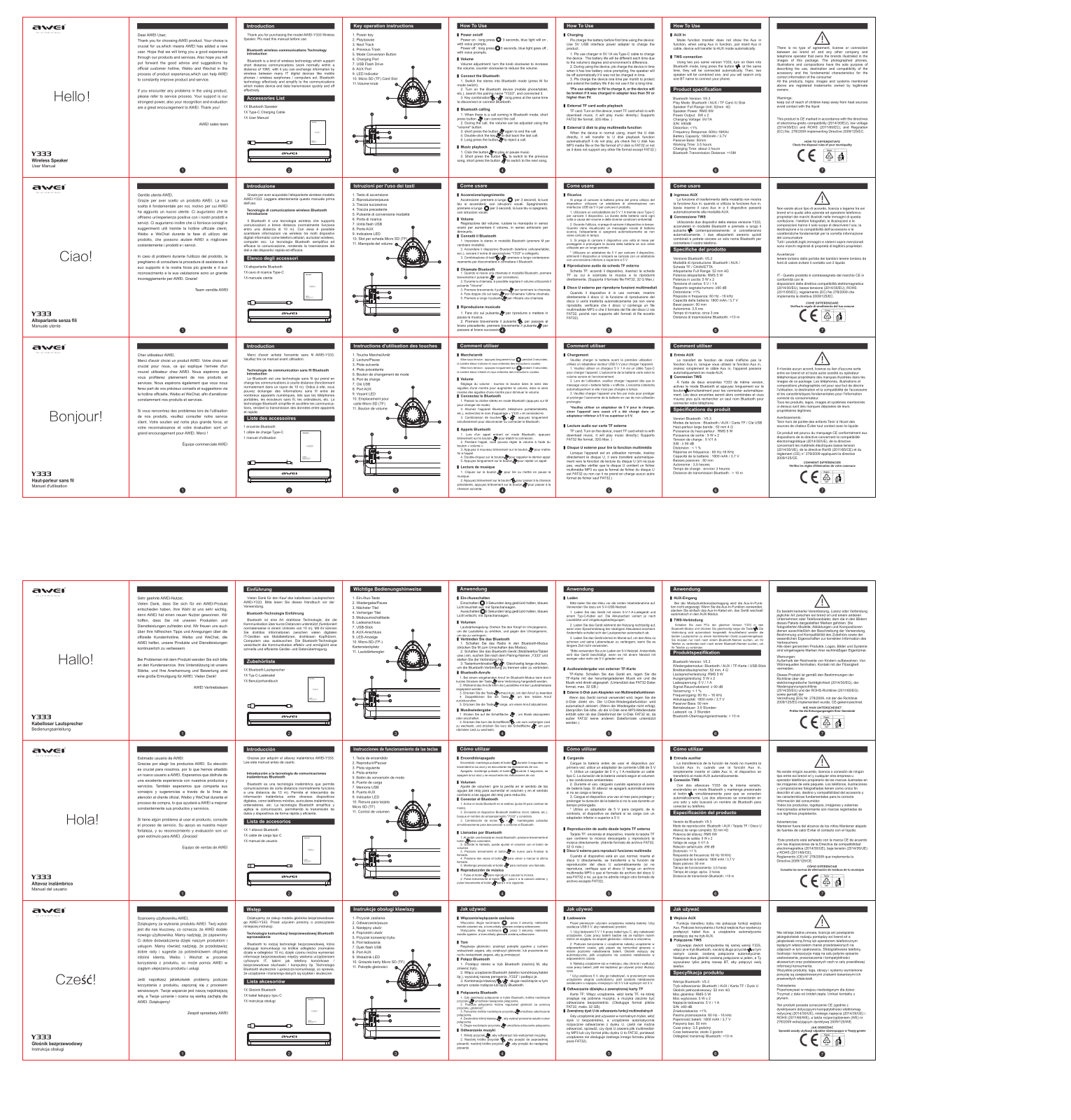 AWEI Y333 User guide - ManualMachine.com