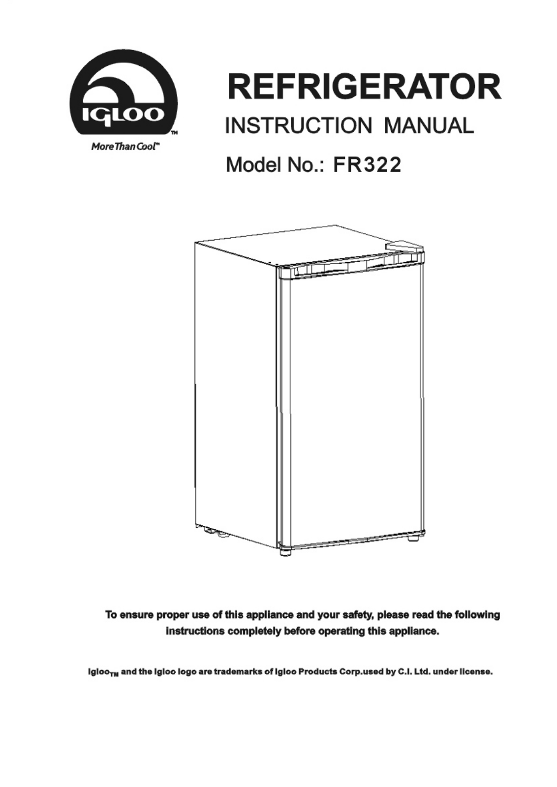 CURTIS FR322 User Manual