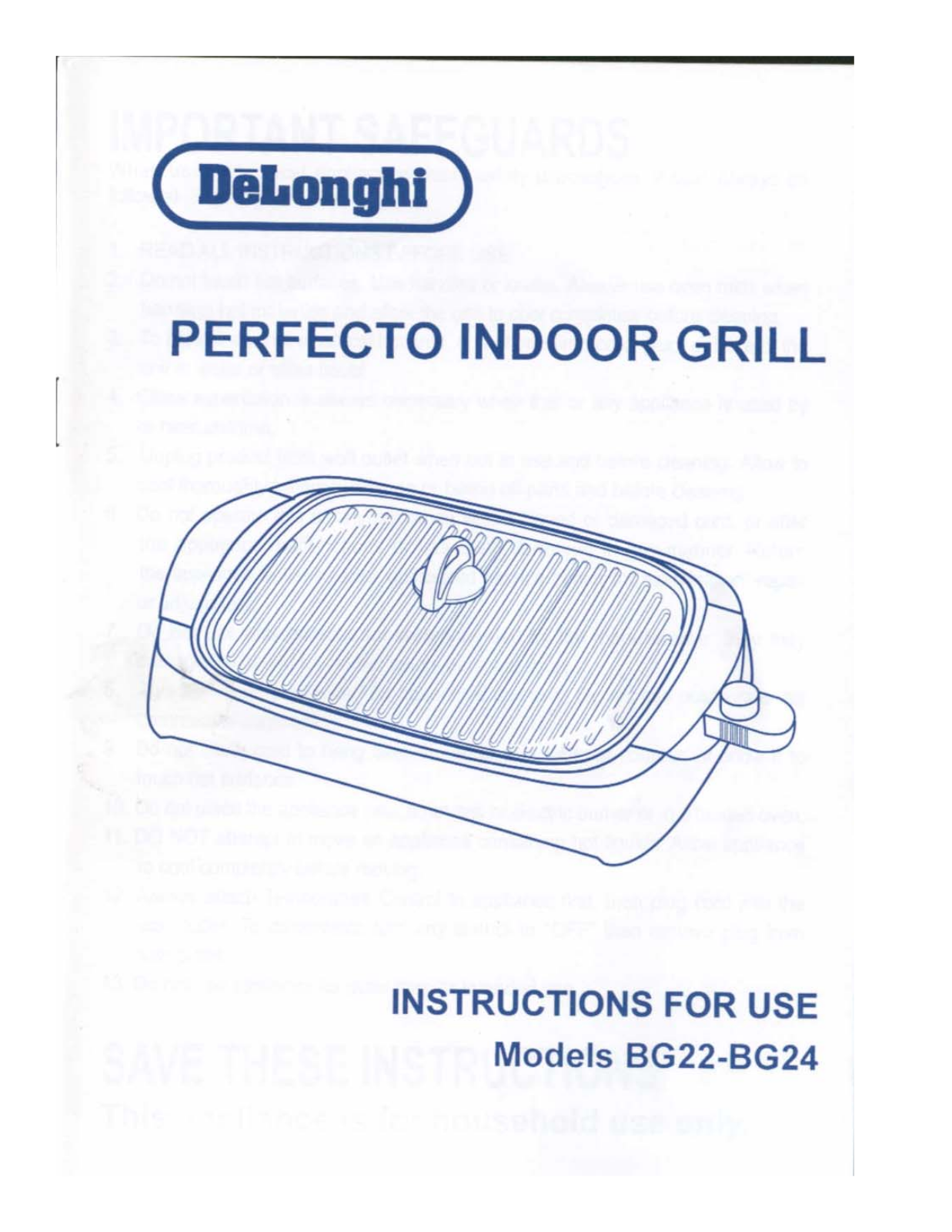 Delonghi Bg24 Service Manual