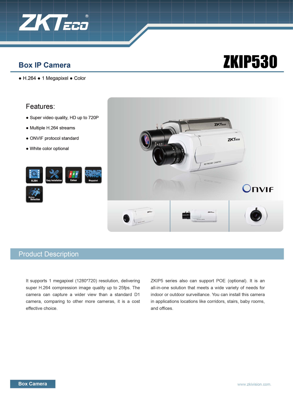 ZKAccess ZKIP530-P Specsheet