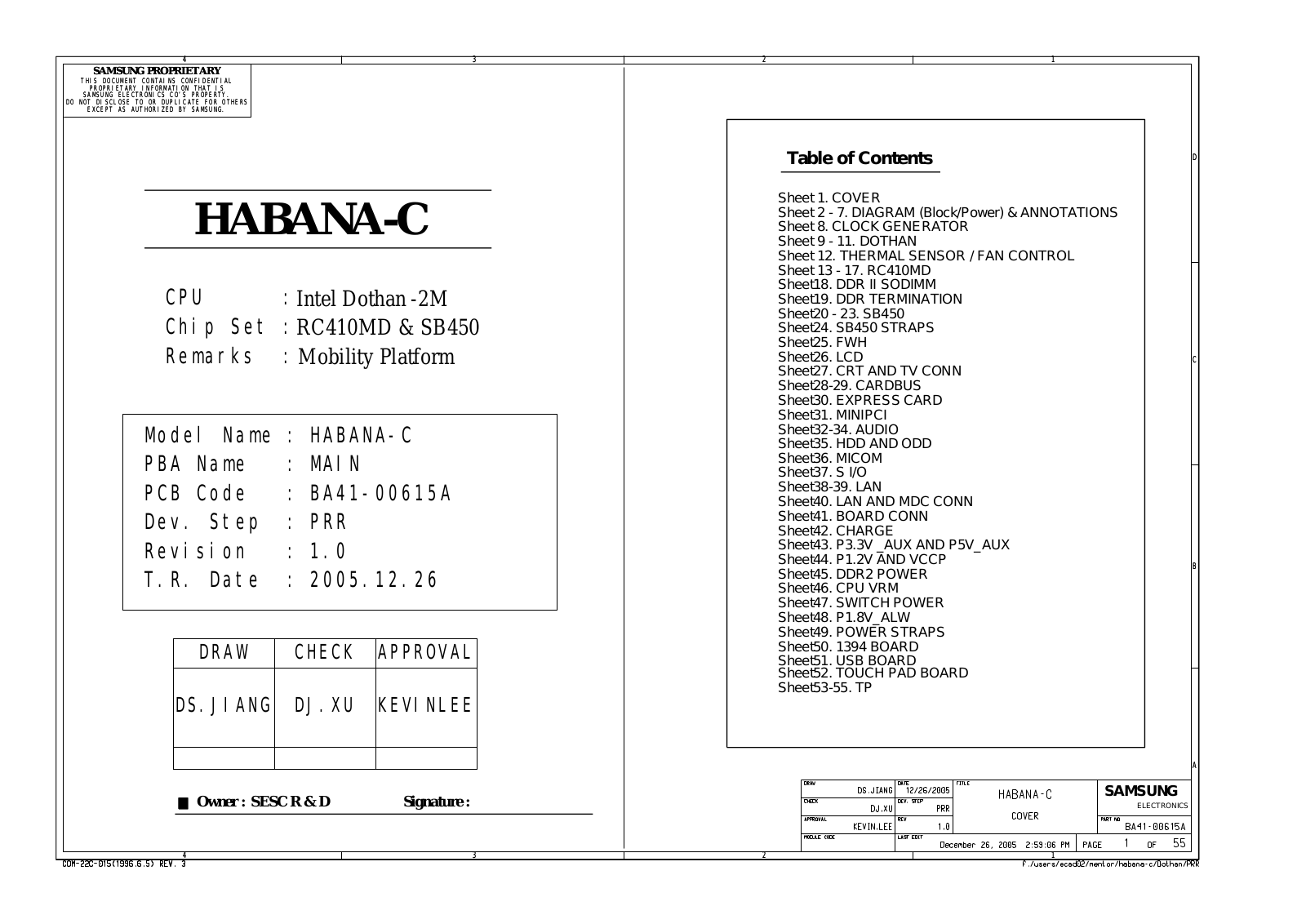 SAMSUNG NP-R45K002 System Schematic Diagram