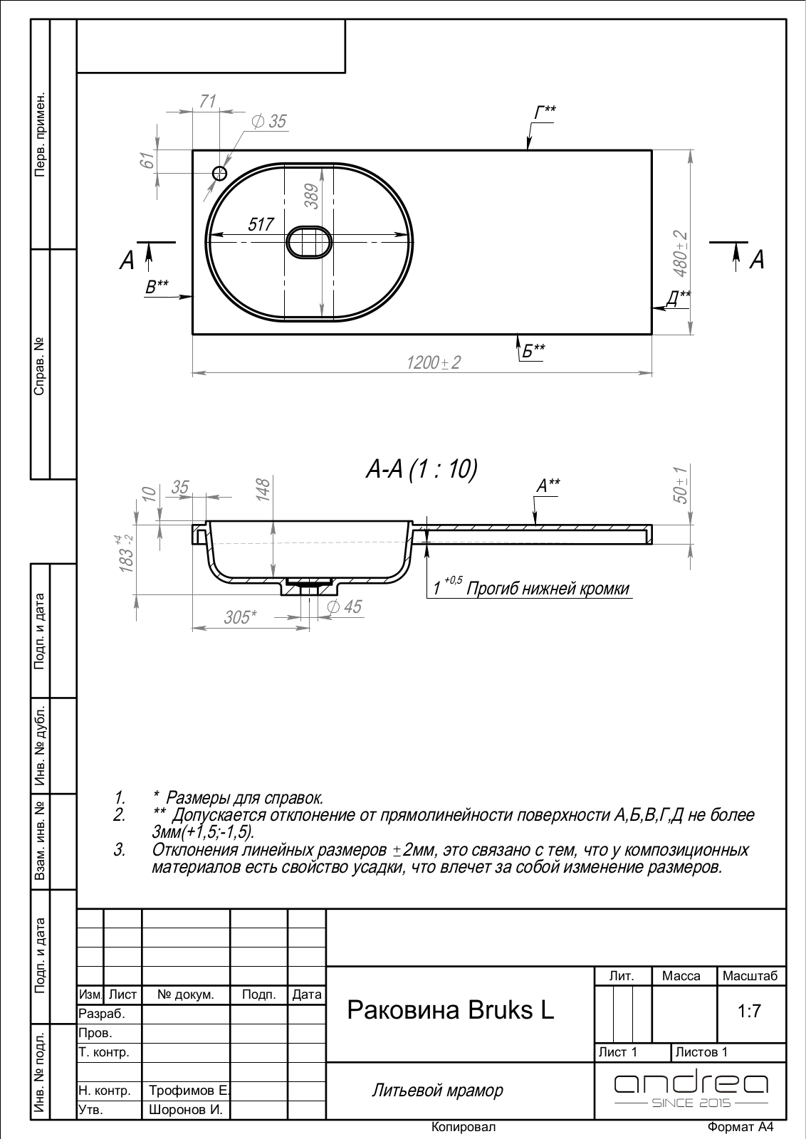 Andrea BRUKS L Drawing - ManualMachine.com