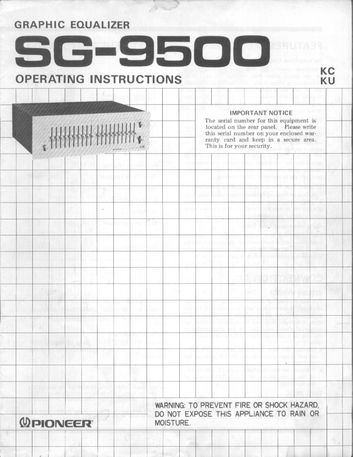 Pioneer SG-9500 Owners manual