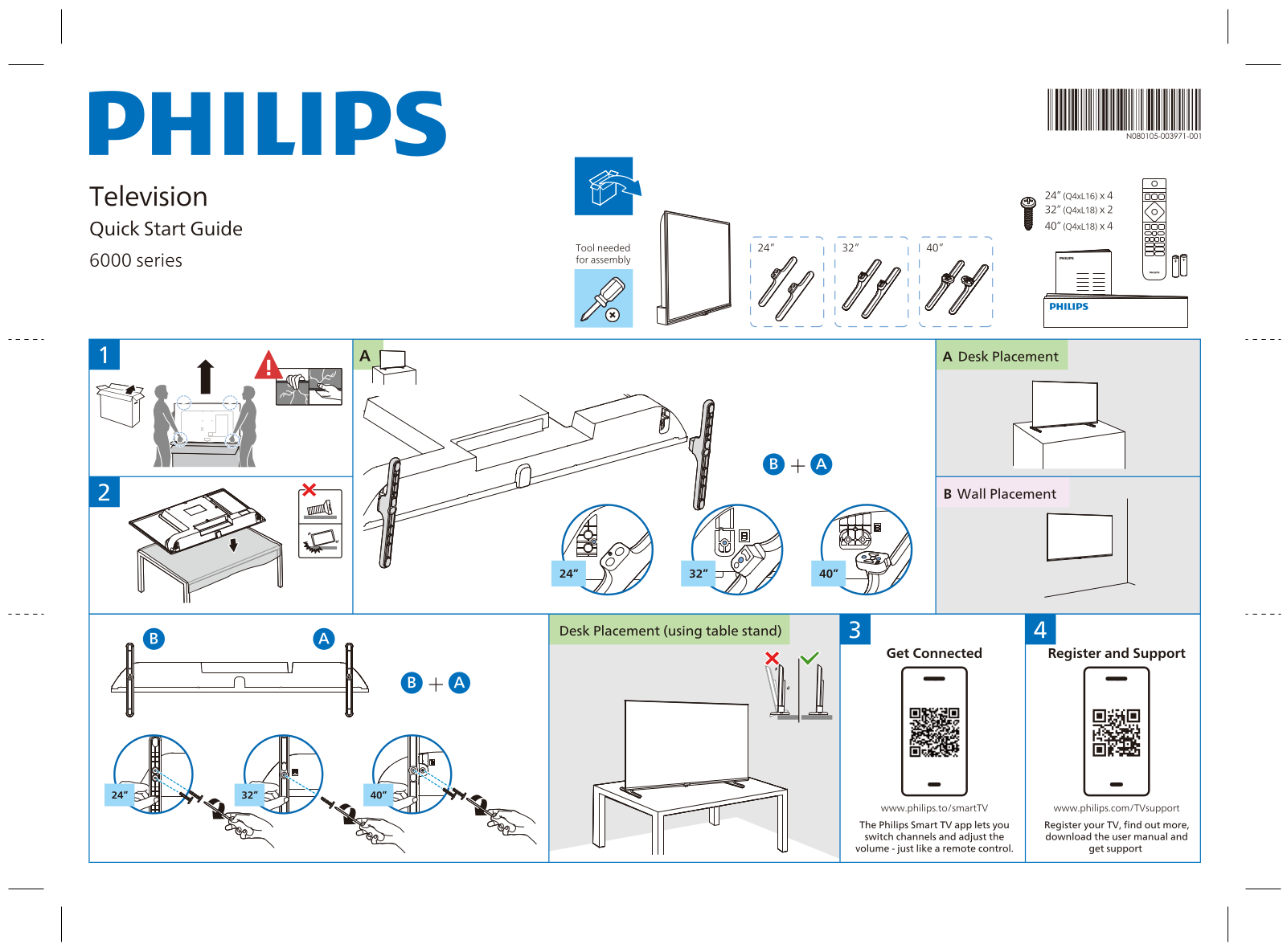 Philips 32PHS6000/12, 40PFS6000/12 Quick start guide - ManualMachine.com