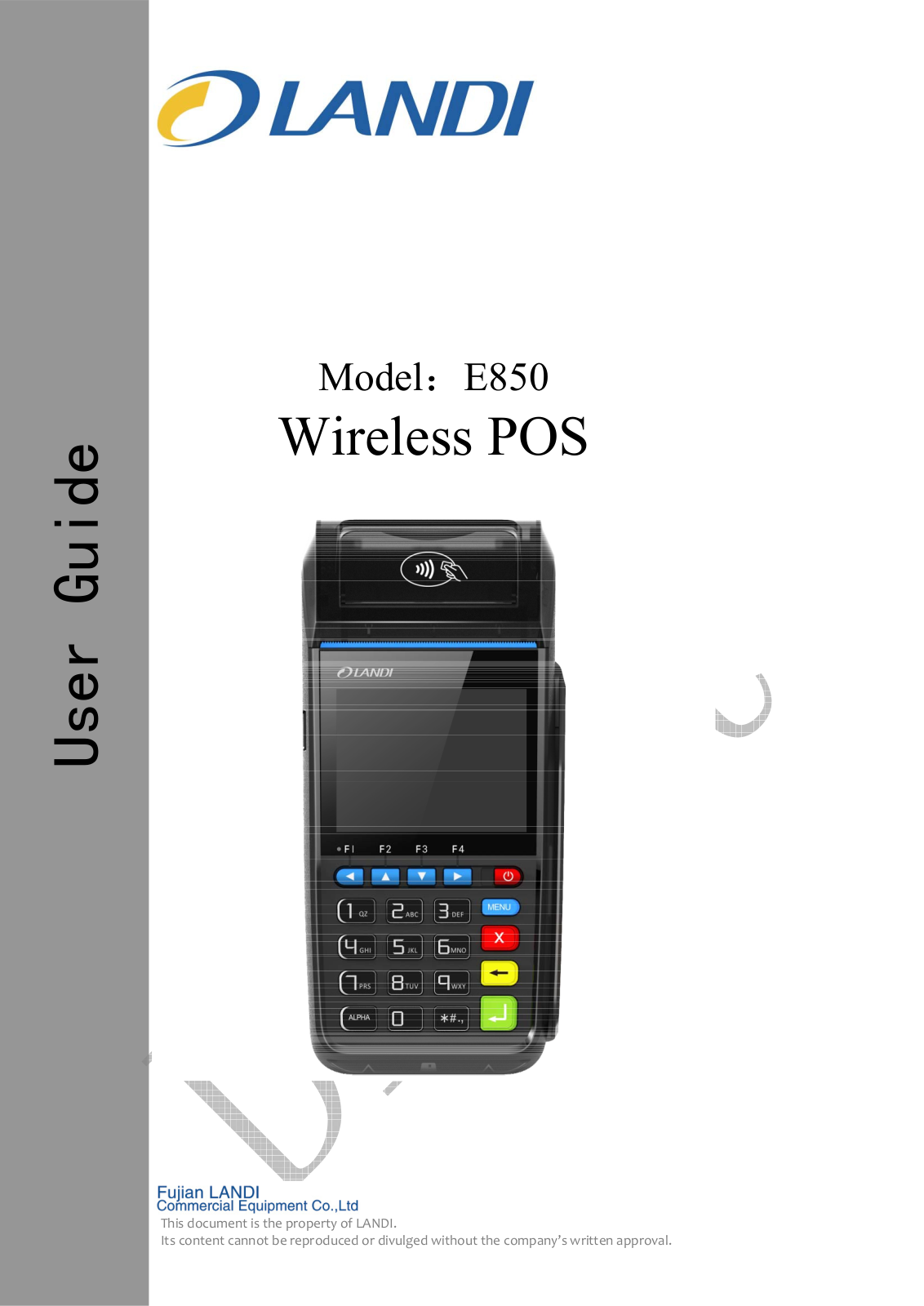 Fujian LANDI Commercial Equipment E850RFWDWF User Manual