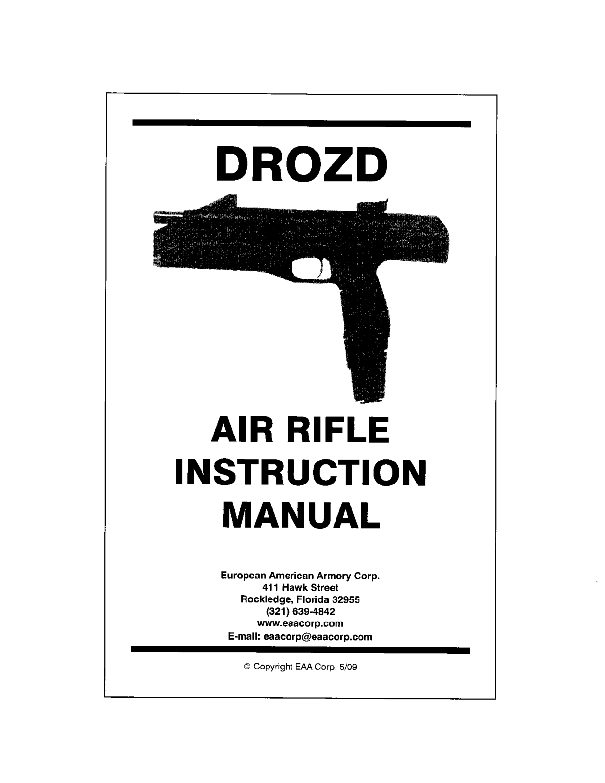 EAA Drozd Instruction Manual