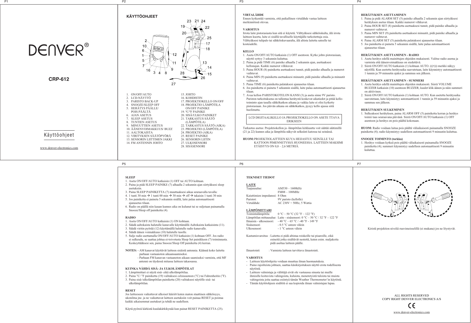 Denver CRP-612 User Manual