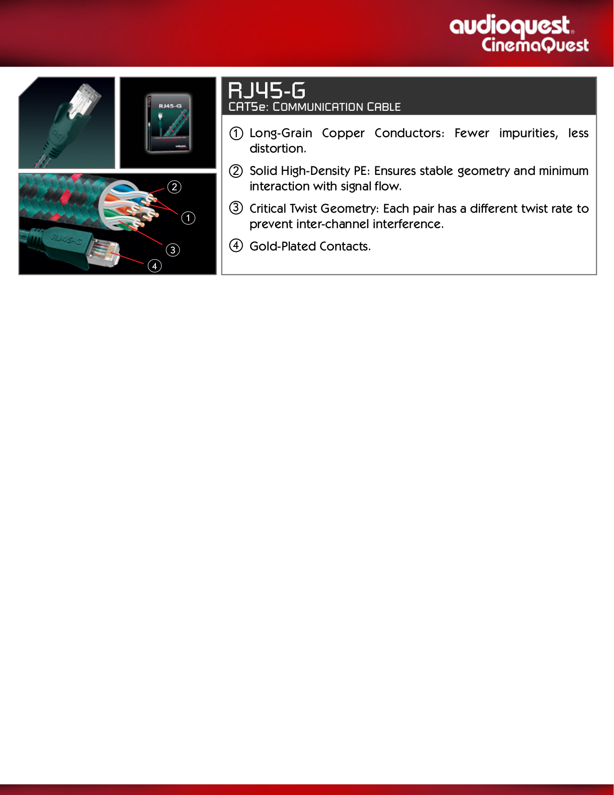 AudioQuest RJ45 G Brochure