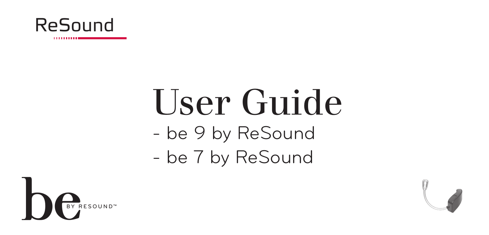 ReSound be 7, be 9 User Manual - ManualMachine.com
