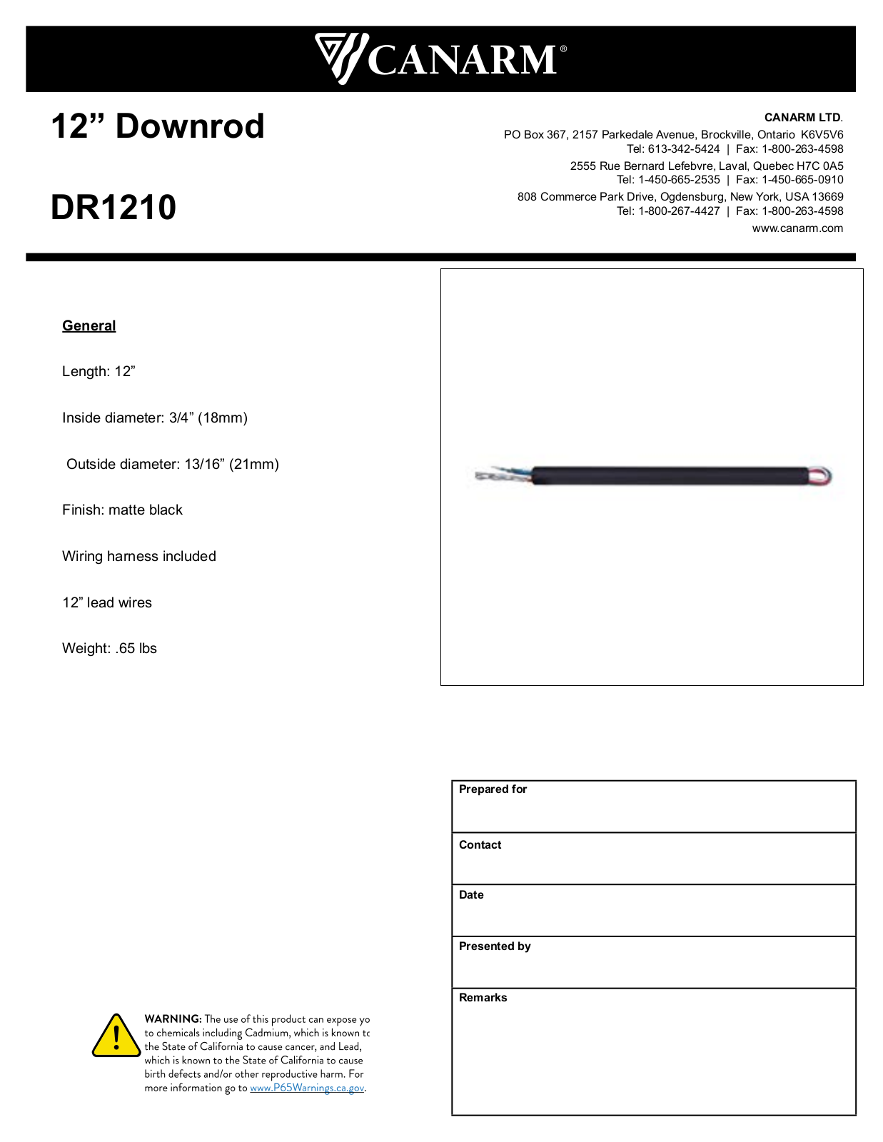 Canarm CNM10410 Specifications - ManualMachine.com