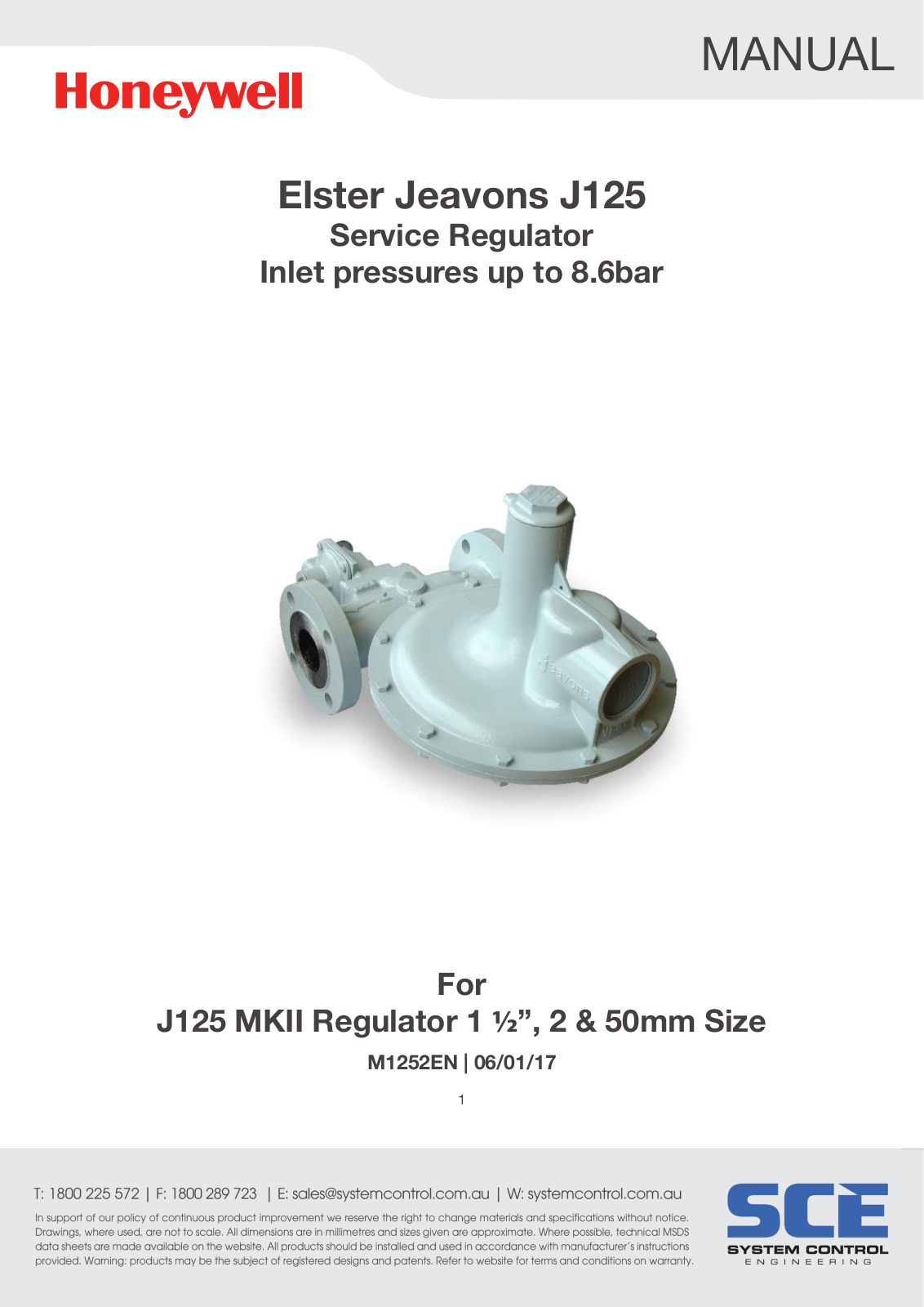 Honeywell Elster Jeavons J125 User Manual