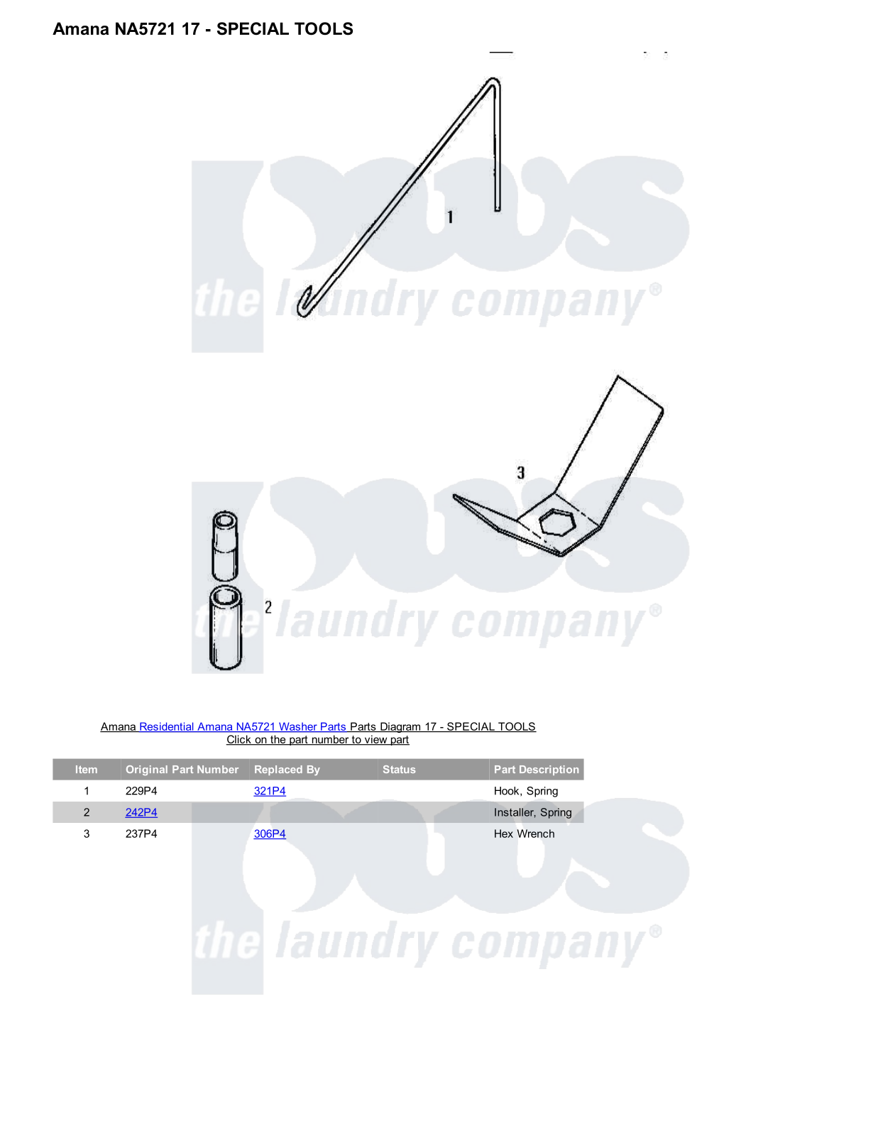 Amana NA5721 Parts Diagram