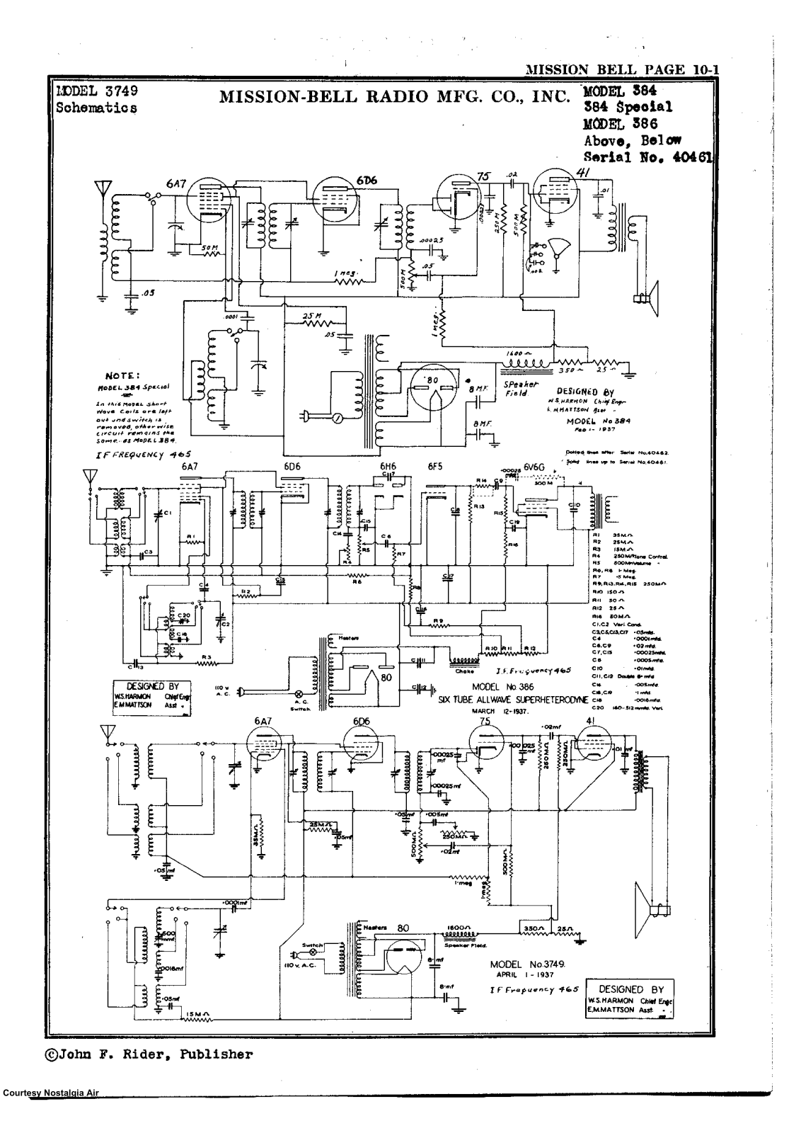 Mission Bell Radio 3749 Schematic - ManualMachine.com