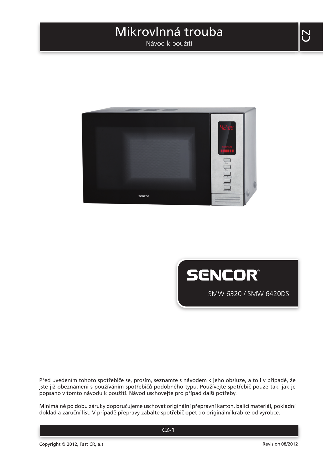 Sencor SMW 6420DS User Manual